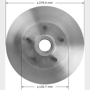 Bremseskive for GM (5040R - PRT1201 - AX5542) Front brake rotor