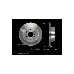 Bremseskive bag GM truck 2007 til 2015 (BR55133 - AX55133 - BD126457) Brake Rotor Rear