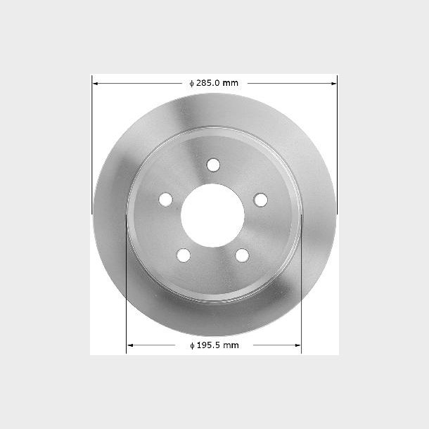 Bremseskive bag Jeep 1994 til 1998 (12167032 141901 - PRT1901 - AX5360)