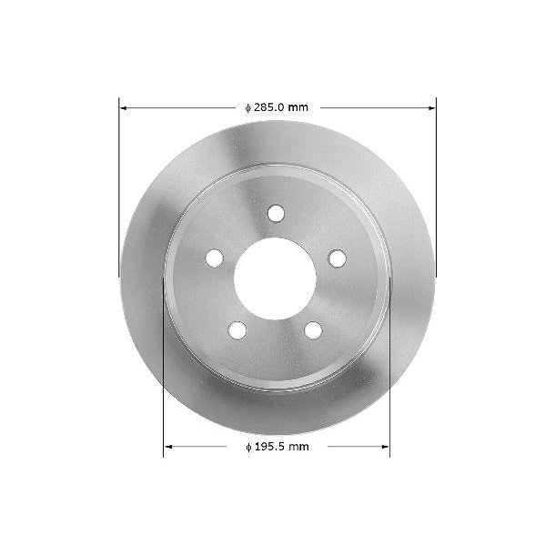 Bremseskive bag Jeep 1994 til 1998 (12167032 141901 - PRT1901 - AX5360)