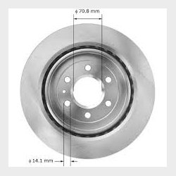 Bremseskive bag Cadillac SRX 2004 til 2009 (AX900374 - 18A2309A - 55114G)