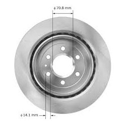 Bremseskive bag Cadillac SRX 2004 til 2009 (AX900374 - 18A2309A - 55114G)