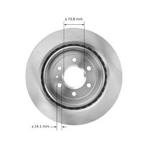 Bremseskive bag Cadillac SRX 2004 til 2009 (AX900374 - 18A2309A - 55114G)