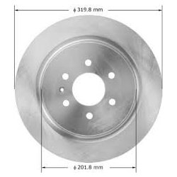 Bremseskive bag Cadillac SRX 2004 til 2009 (AX900374 - 18A2309A - 55114G)