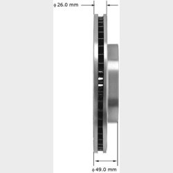 Bremseskive for GM 1997 til 2005 (Bendix PRT5158 - AX55040)