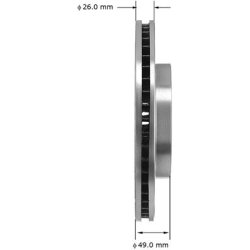 Bremseskive for GM 1997 til 2005 (Bendix PRT5158 - AX55040)