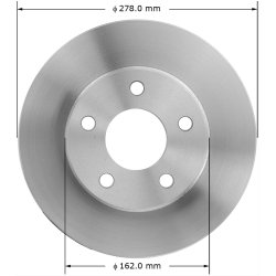 Bremseskive for GM 1997 til 2005 (Bendix PRT5158 - AX55040)