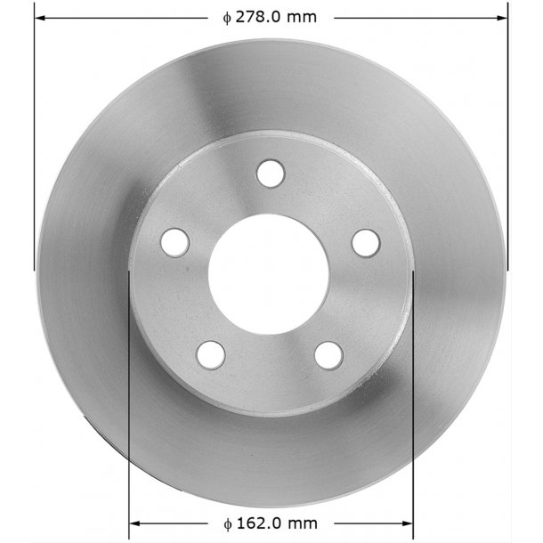 Bremseskive for GM 1997 til 2005 (Bendix PRT5158 - AX55040)