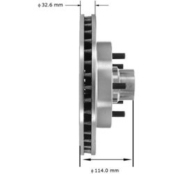 Bremseskive for GM truck 1992 til 1999 (Bendix PRT1829 - Pronto BR5595 - AX5595)