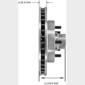 Bremseskive for GM truck 1992 til 1999 (Bendix PRT1829 - Pronto BR5595 - AX5595)