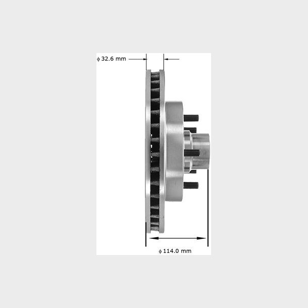 Bremseskive for GM truck 1992 til 1999 (Bendix PRT1829 - Pronto BR5595 - AX5595)