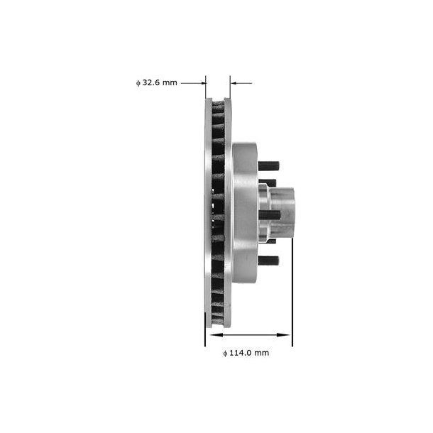 Bremseskive for GM truck 1992 til 1999 (Bendix PRT1829 - Pronto BR5595 - AX5595)