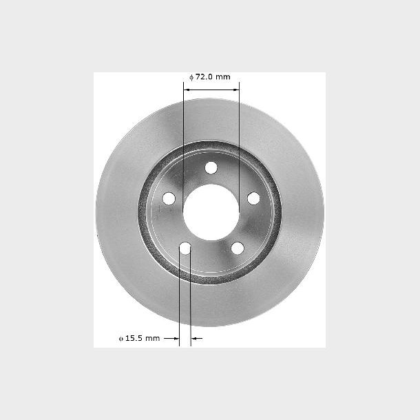 Bremseskive for Jeep 1990 til 2002 (Bendix 141602 - PRT1602FC - AX5115 - BR5115 -125039)