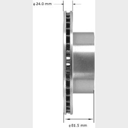 Bremseskive for Jeep 1990 til 2002 (Bendix 141602 - PRT1602FC - AX5115 - BR5115 -125039)