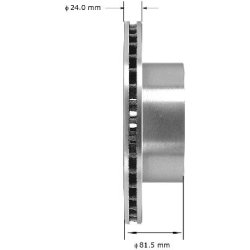 Bremseskive for Jeep 1990 til 2002 (Bendix 141602 - PRT1602FC - AX5115 - BR5115 -125039)