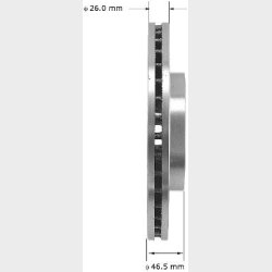 Bremseskive for Ford Mustang 1994 til 2004 (Bendix PRT1911 - 141911)