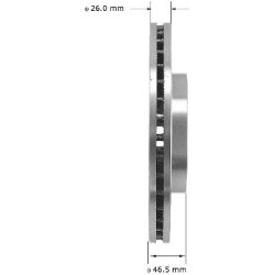 Bremseskive for Ford Mustang 1994 til 2004 (Bendix PRT1911 - 141911)