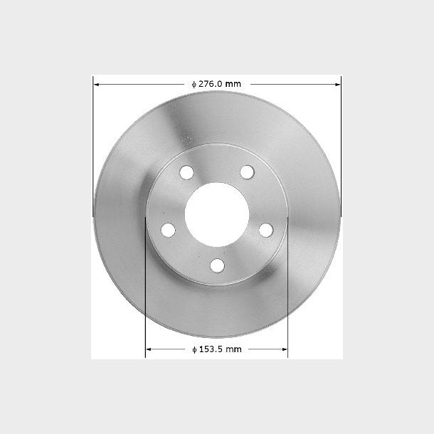 Bremseskive for Ford Mustang 1994 til 2004 (Bendix PRT1911 - 141911)