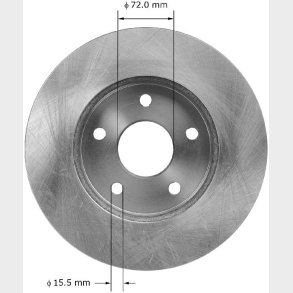 Bremseskive for Jeep Grand Cherokee 1999 til 2004 (Bendix PRT5254 - AX5118)