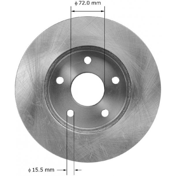 Bremseskive for Jeep Grand Cherokee 1999 til 2004 (Bendix PRT5254 - AX5118)