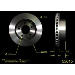 Bremseskive for Chevrolet Astro 4WD 1990 til 2002   (12166022 - AX55015 - BR55015)