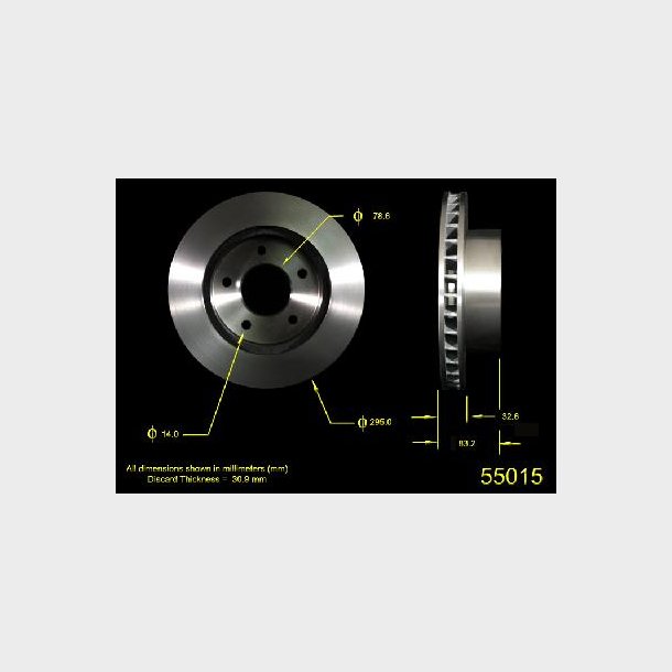 Bremseskive for Chevrolet Astro 4WD 1990 til 2002   (12166022 - AX55015 - BR55015)