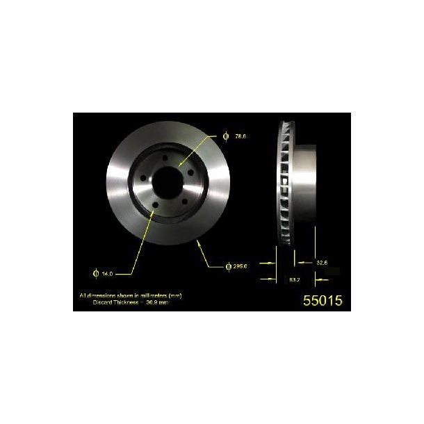 Bremseskive for Chevrolet Astro 4WD 1990 til 2002   (12166022 - AX55015 - BR55015)
