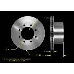 Bremseskive bag Ford F250/F350 4WD 2005 til 2012 (Bendix PRT5730 AX54141)
