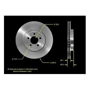 Bremseskive for Chrysler & Dodge 2005 til 2013 (Bendix PRT5651 - AX53023 - 12163061)