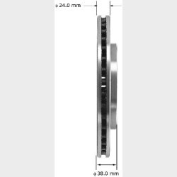 Bremseskive for Chrysler &amp; Dodge 1997 til 2000 (Bendix 145152 - PRT5152)