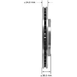 Bremseskive for Chrysler &amp; Dodge 1997 til 2000 (Bendix 145152 - PRT5152)