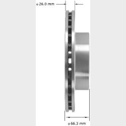 Bremseskive for Ford, Mercury &amp; Mazda 4WD 1995 til 2004 (Bendix PRT5075 - 12165054 - AX54035)