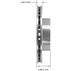 Bremseskive for Ford, Mercury &amp; Mazda 4WD 1995 til 2004 (Bendix PRT5075 - 12165054 - AX54035)