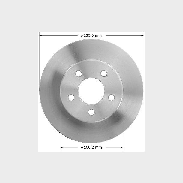Bremseskive for Ford, Mercury &amp; Mazda 4WD 1995 til 2004 (Bendix PRT5075 - 12165054 - AX54035)