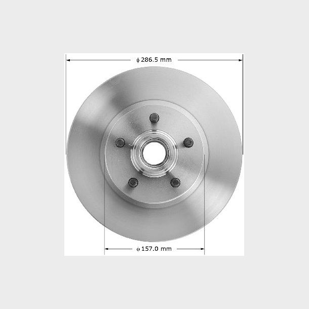 Bremseskive for Ford 2WD 1995 til 2009 (Bendix PRT5076 - 145076 - AX54029)