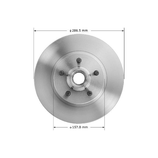 Bremseskive for Ford 2WD 1995 til 2009 (Bendix PRT5076 - 145076 - AX54029)