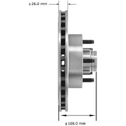 Bremseskive for Ford 2WD 1995 til 2009 (Bendix PRT5076 - 145076 - AX54029)