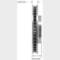 Bremseskive for GM 1990 til 1997 (Bendix 141868 - AX55014 - 12162050 - 125325)
