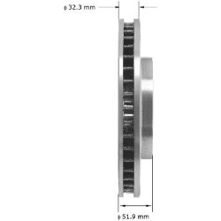 Bremseskive for GM 1990 til 1997 (Bendix 141868 - AX55014 - 12162050 - 125325)