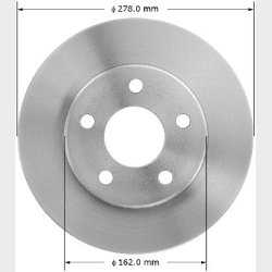 Bremseskive for GM 1990 til 1997 (Bendix 141868 - AX55014 - 12162050 - 125325)