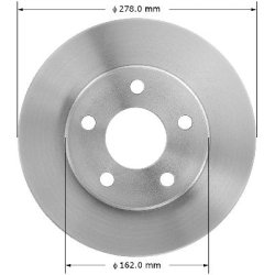 Bremseskive for GM 1990 til 1997 (Bendix 141868 - AX55014 - 12162050 - 125325)