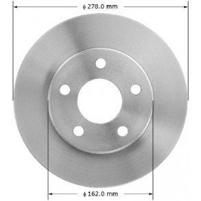 Bremseskive for GM 1990 til 1997 (Bendix 141868 - AX55014 - 12162050 - 125325)