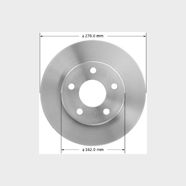 Bremseskive for GM 1990 til 1997 (Bendix 141868 - AX55014 - 12162050 - 125325)