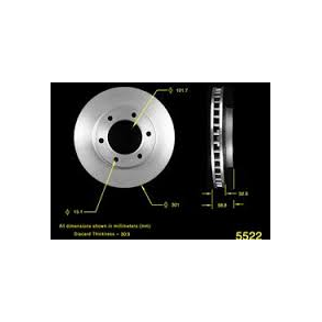 Bremseskive for Chevrolet & Jeep 1971 til 1991 (Bendix 141088 - PRT1088 - AX5522)