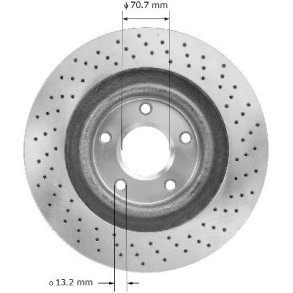 Bremseskive for Corvette 2006 til 2012, Heavy Duty Brakes (Bendix PRT5789 BR900970 )