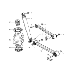 1 Brugt Bagfjeder Dodge Nitro 2007 til 2008 (52125553AA)