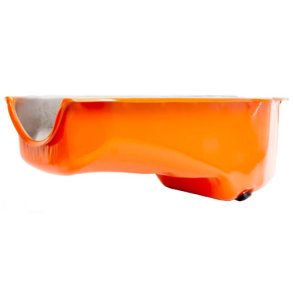 Bundkar Orange Chevrolet S/B oliepind i venstre side 1965 til 1979 (RPC R9005P) Oil Pan