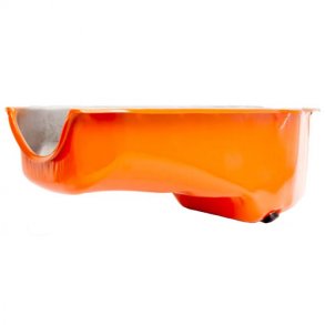 Bundkar Orange Chevrolet S/B oliepind i venstre side 1965 til 1979 (RPC R9005P) Oil Pan