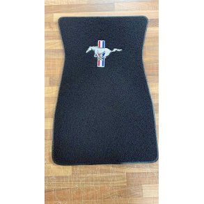 Bundmtte med slv logo for & bag Ford Mustang 1964 til 1973 (fm2b acc carpet) Floor mats