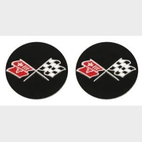 C3 1968-1977 Chevrolet Corvette Door Latch Handle Emblems (TFA2626)